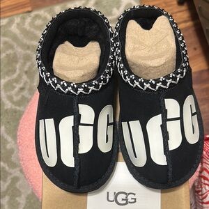 UGG Black and White Kids One Piece Booties